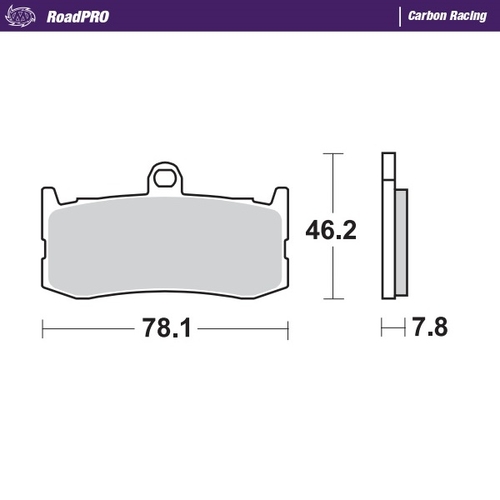Front pad Carbon Racing series