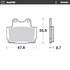 Front pad Ceramic series | Rear pad Ceramic series