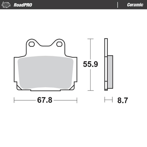 Front pad Ceramic series | Rear pad Ceramic series