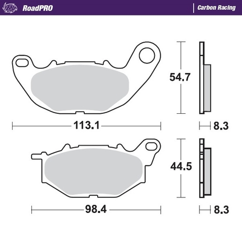 Front pad Carbon Racing series