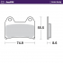 Front pad Carbon Racing series | Front pad right Carbon Racing series