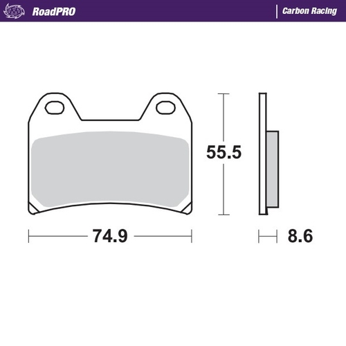 Front pad Carbon Racing series | Front pad right Carbon Racing series