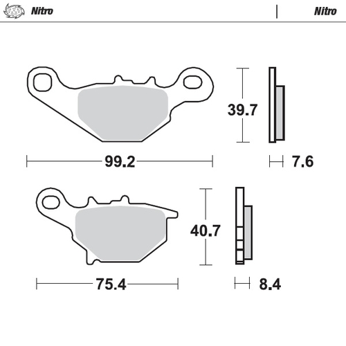 093521 PASTIGLIE FRENO NITRO ANT. SUZ RM80