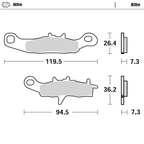 093921 PASTIGLIE FRENO NITRO ANT. KX80>100