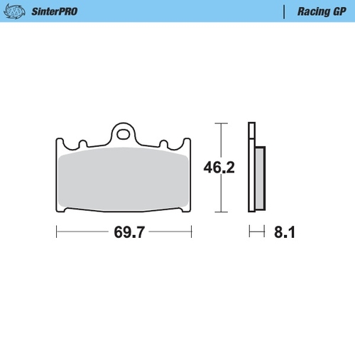 099912 PASTIGLIE FRENO X PINZA M.M. 4 PIST.