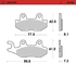 Rear pad right Racing series