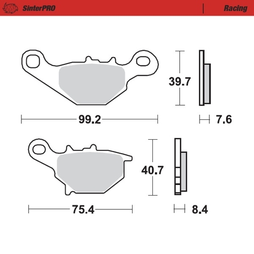Front pad left Racing series