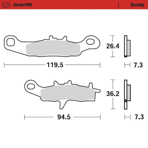 Front pad left Racing series