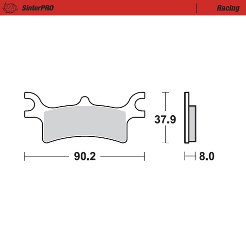 Rear pad Racing series