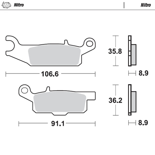 Rear pad Nitro series