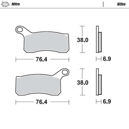 Front pad left Nitro series | Front pad right Nitro series