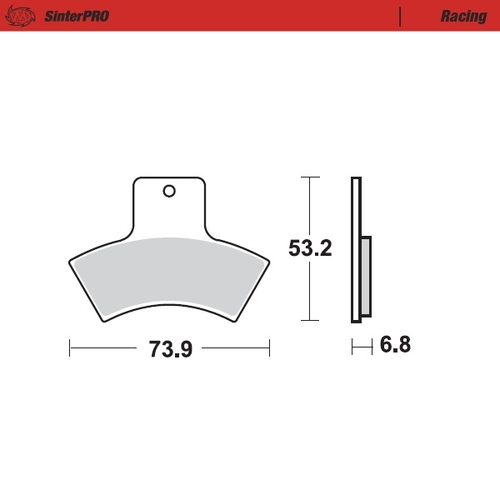 Rear pad Racing series