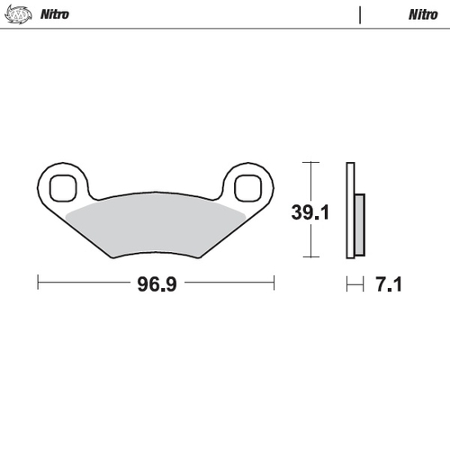 Front pad left Nitro series | Front pad right Nitro series | Rear pad Nitro series | Rear pad right Nitro series