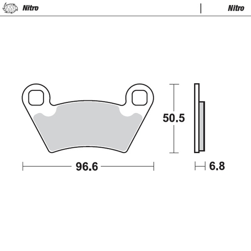 Front pad left Nitro series | Front pad right Nitro series | Rear pad Nitro series | Rear pad right Nitro series