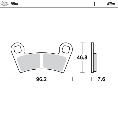 Front pad left Nitro series | Front pad right Nitro series | Rear pad Nitro series | Rear pad right Nitro series