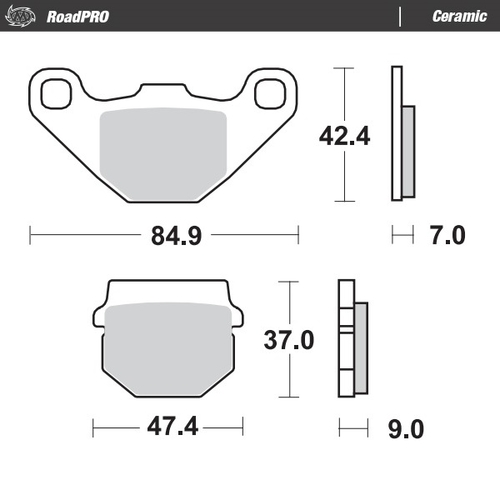Front pad Ceramic series | Rear pad Ceramic series