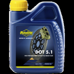 74043 BRAKE FLUID DOT 5.1 - 500 ML. - 500 ml bottle Putoline Brakefluid DOT 5.1