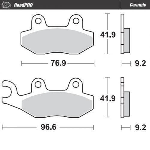 409504 PASTIGLIE FRENO STRADA CERAM(set)