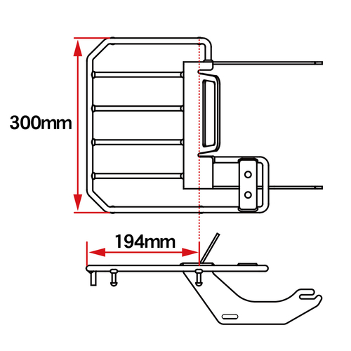 D60-02-001 DRC FRONT CARRIER CT125 '20-, TRAIL125 '21-