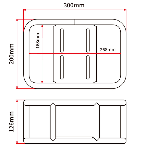 D60-02-050 DRC Carrier Box Alm. Black W300xD200xH126