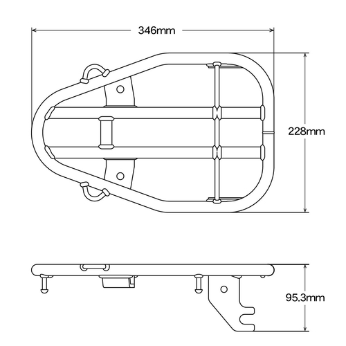 D60-10-021 DRC CMPACT CARRIER CT125 '20-, TRAIL125 '21-