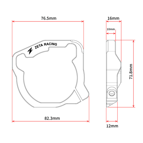 ZE52-2766 ZETA Exhaust Flange Guard YZ125 '22-24,YZ125X '23-24
