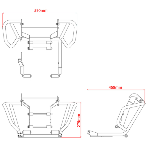ZE55-0010 ZETA PIPE ENGINE GUARD CRF250RALLY/<S> '21-
