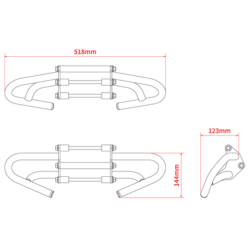 ZE55-0020 ZETA PIPE ENGINE GUARD CRF250L '21-