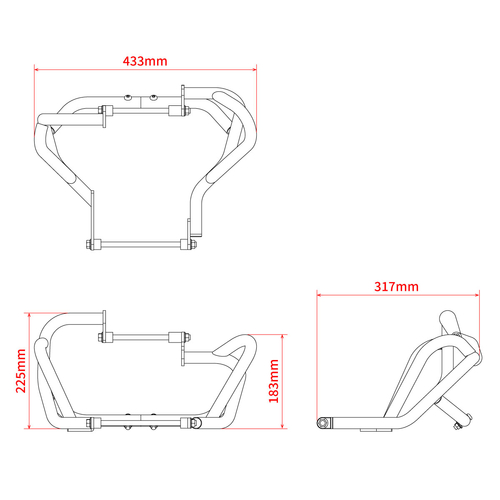 ZE55-0310 ZETA PIPE ENGINE GUARD SEROW250 '05-20