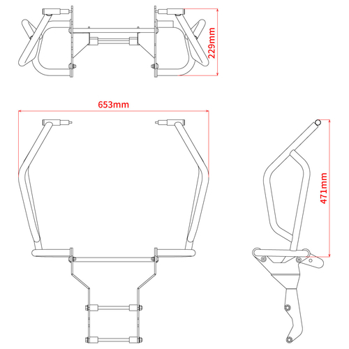 ZE55-1010 ZETA PIPE TANK GUARD CRF250RALLY/<S> '21-