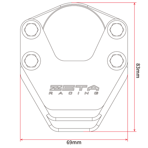 ZE56-6640 ZETA Side Stand Extender BLK/SLV WR125R/WR155R'20-