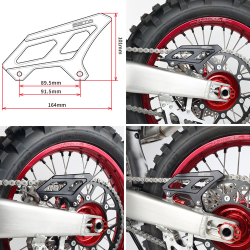 ZE81-2004 ZETA Heel Guard DRZ400S/SM, KLX125/150, XTZ125 Black