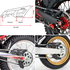 ZE81-2004 ZETA Heel Guard DRZ400S/SM, KLX125/150, XTZ125 Black