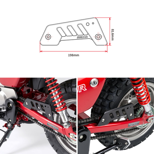 ZE81-2004 ZETA Heel Guard DRZ400S/SM, KLX125/150, XTZ125 Black