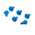 ZE88-9509 ZETA Fork Guard Bolt Set 6pcs.KTM/HQV. H-Blue