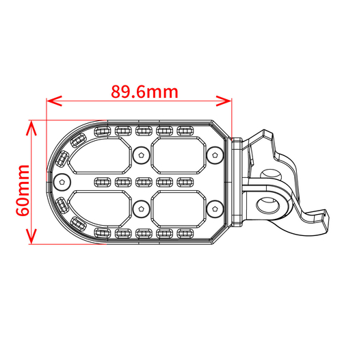 ZE93-0180 ZETA Adventure Foot Pegs KTM BLACK