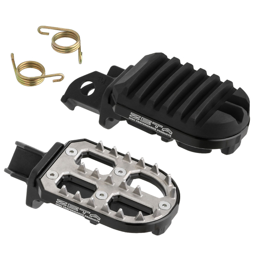 ZE93-0150 ZETA Adventure FootPegs SEROW250'04- BLACK