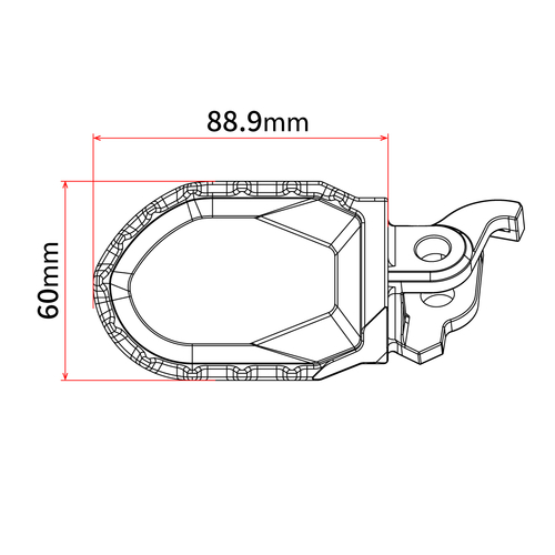 ZE93-2625 ZETA MAX Foot Pegs KTM OILSLICK