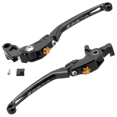 ZS63-0221 ZETA Pilot Lever Set ZX-25R/SE'21-, NINJA650'17-, Z650, Z900'17-, VERSYS650'15- BLK