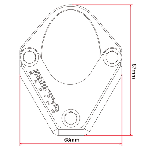 ZE56-6240 ZETA Side Stand Extender Blk/Slv KLX230/S/SM/SHERPA '25-